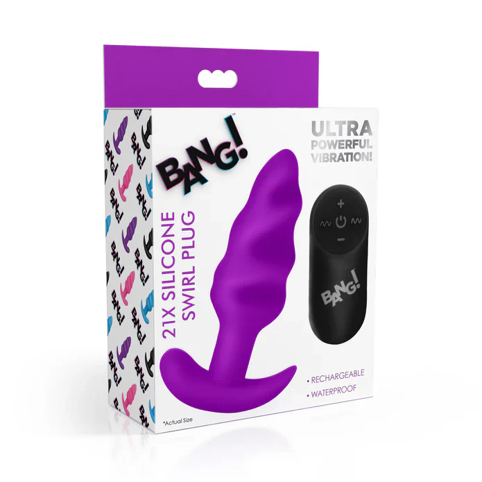 Bang 21x Remote Control Swirl  Vibrating Anal Plug by XR