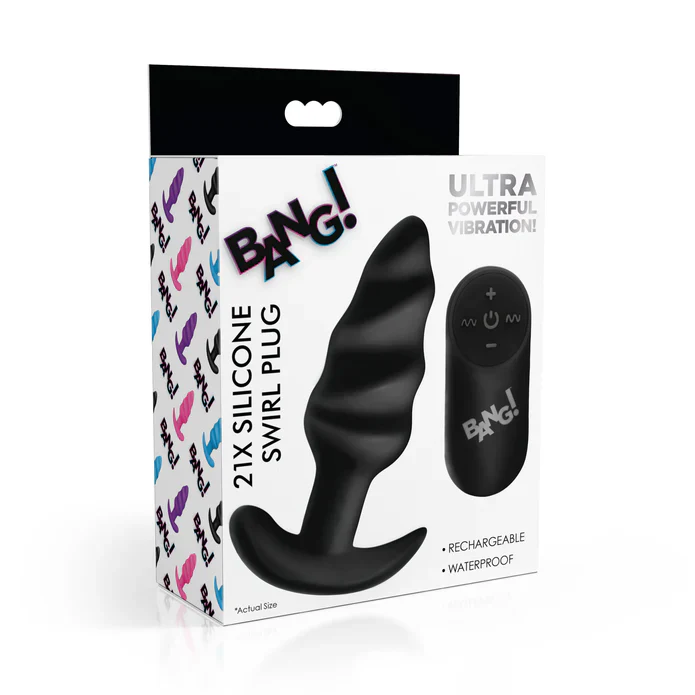 Bang 21x Remote Control Swirl  Vibrating Anal Plug by XR - Image 2