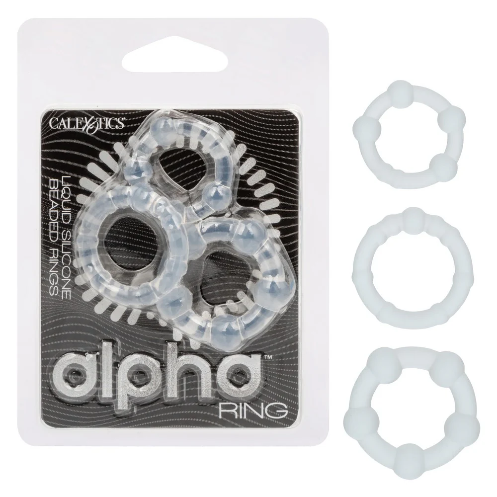 Alpha Liquid Silicone Beaded Cock Rings by Cal Exotics