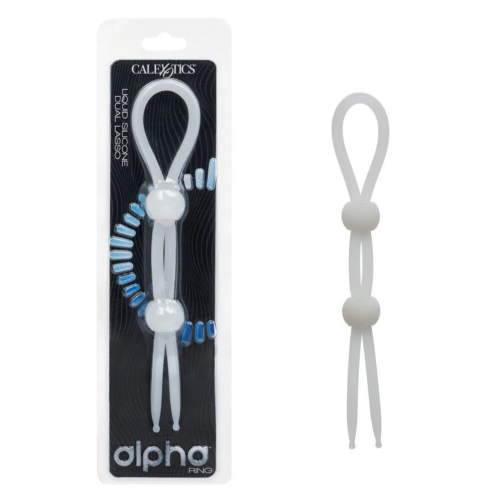 Alpha Liquid Silicone Dual Lasso Cock Ring by Cal Exotics