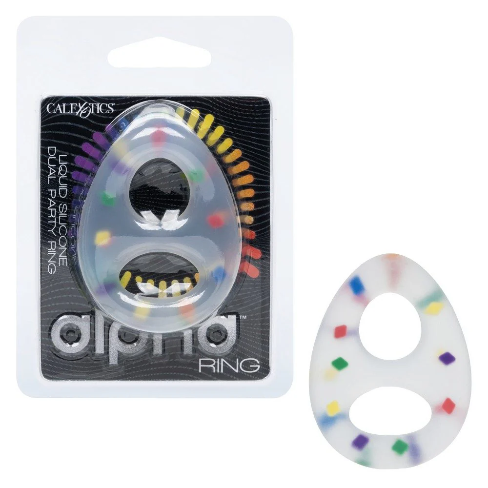 Alpha Liquid Silicone Dual Party Cock Ring by Cal Exotics