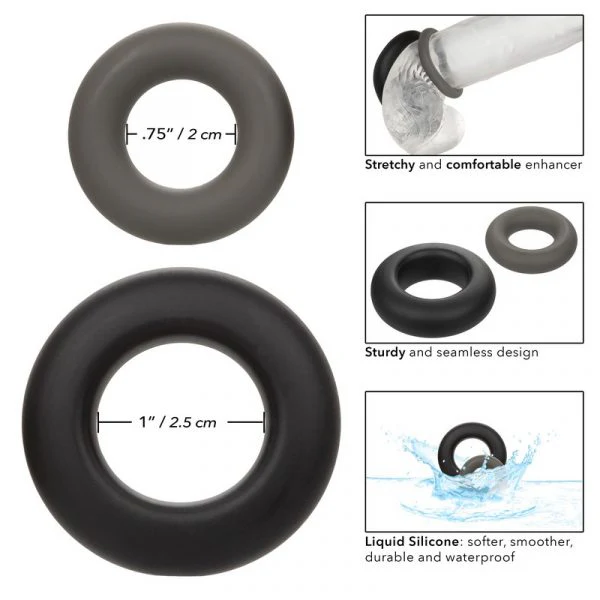 Alpha Liquid Silicone Prolong 2pk Cock Rings by Cal Exotics - Image 2
