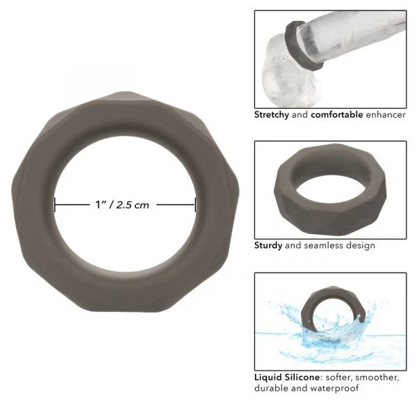 Alpha Liquid Silicone Prolong Cock Ring Prismatic by Cal Exotics - Image 2