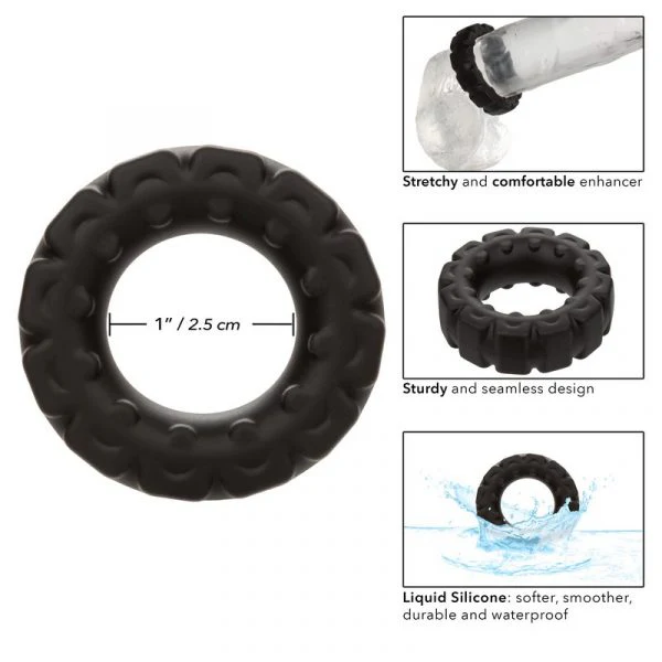 Alpha Liquid Silicone Prolong Cock Ring Tread by Cal Exotics - Image 2