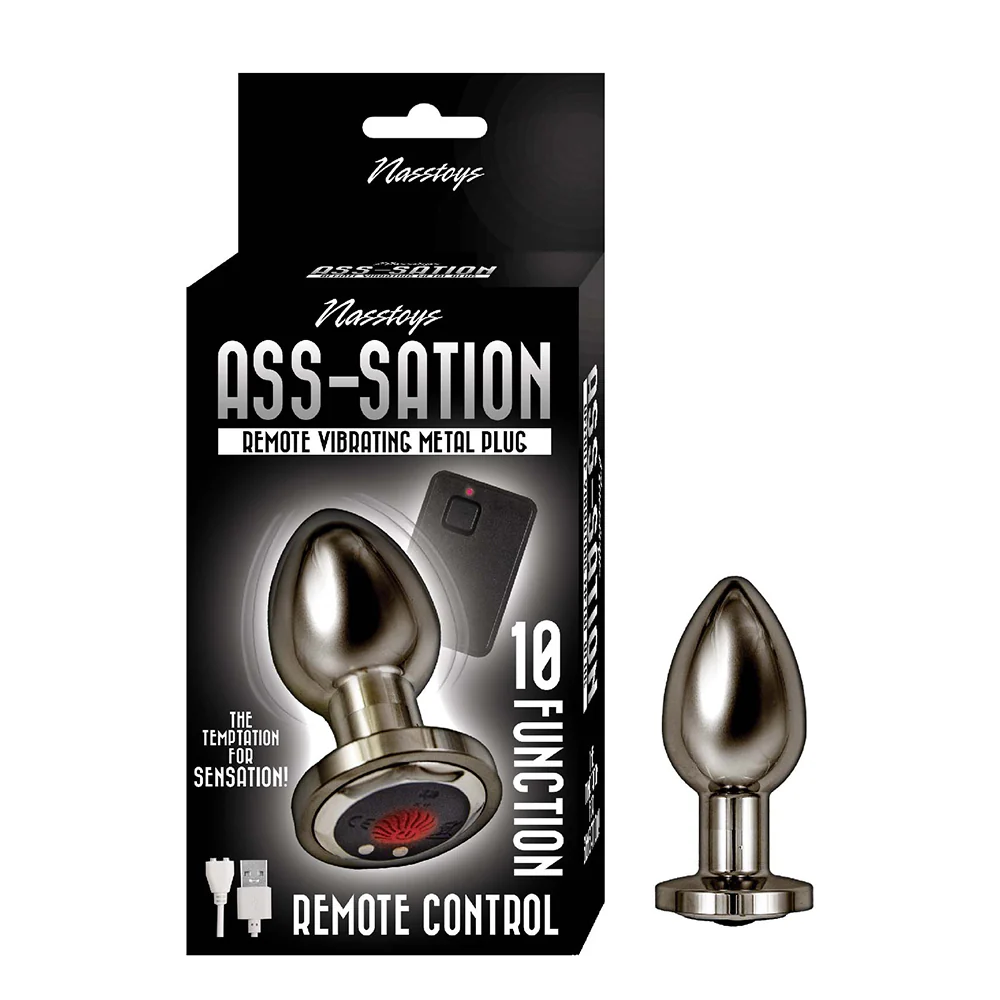 Ass-Sation Remote Vibrating Metal Anal Plug by NassToys - Image 2