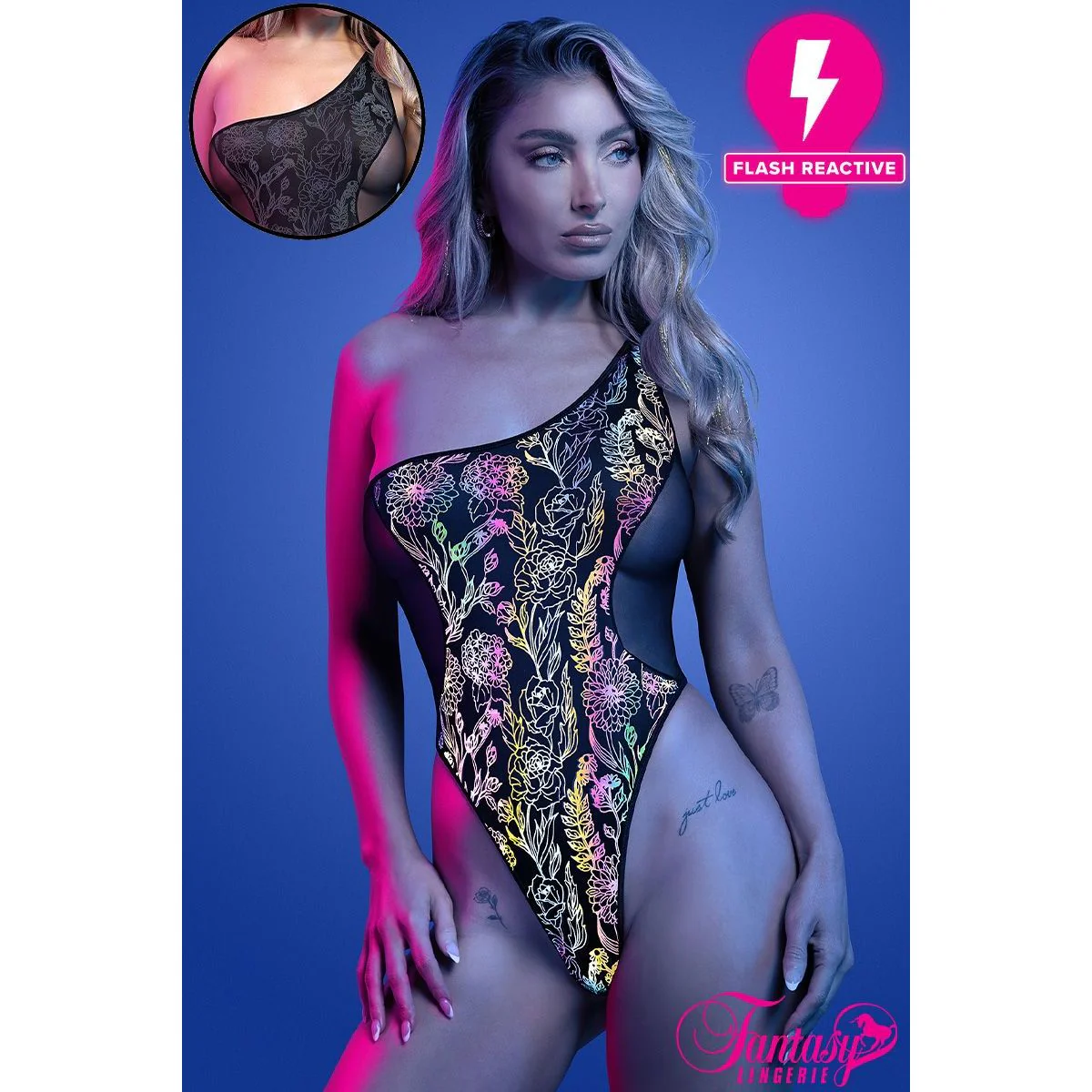 Asymmetrical Flash Teddy by Fantasy Lingerie