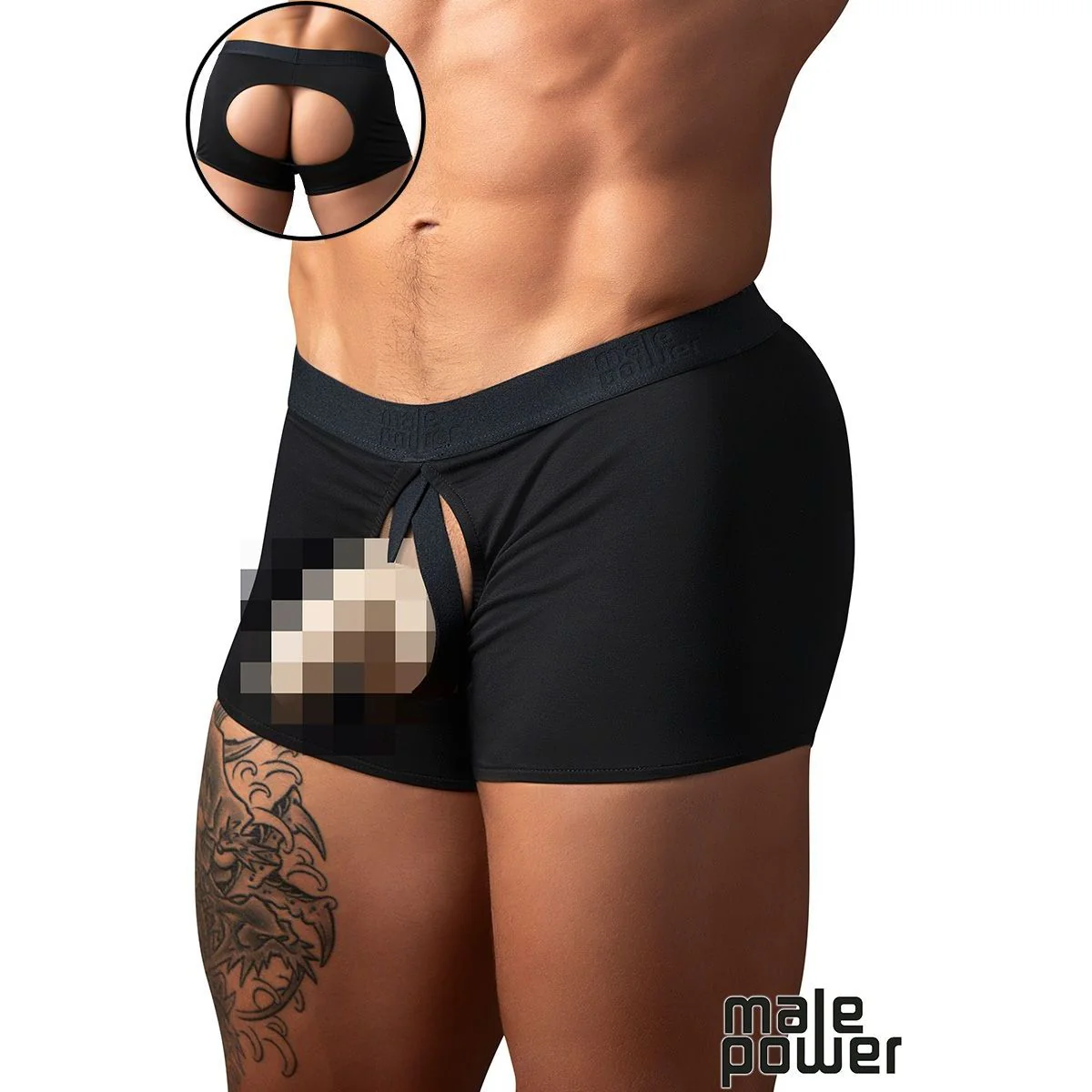 Bamboo Open Boxer Shorts by Male Power