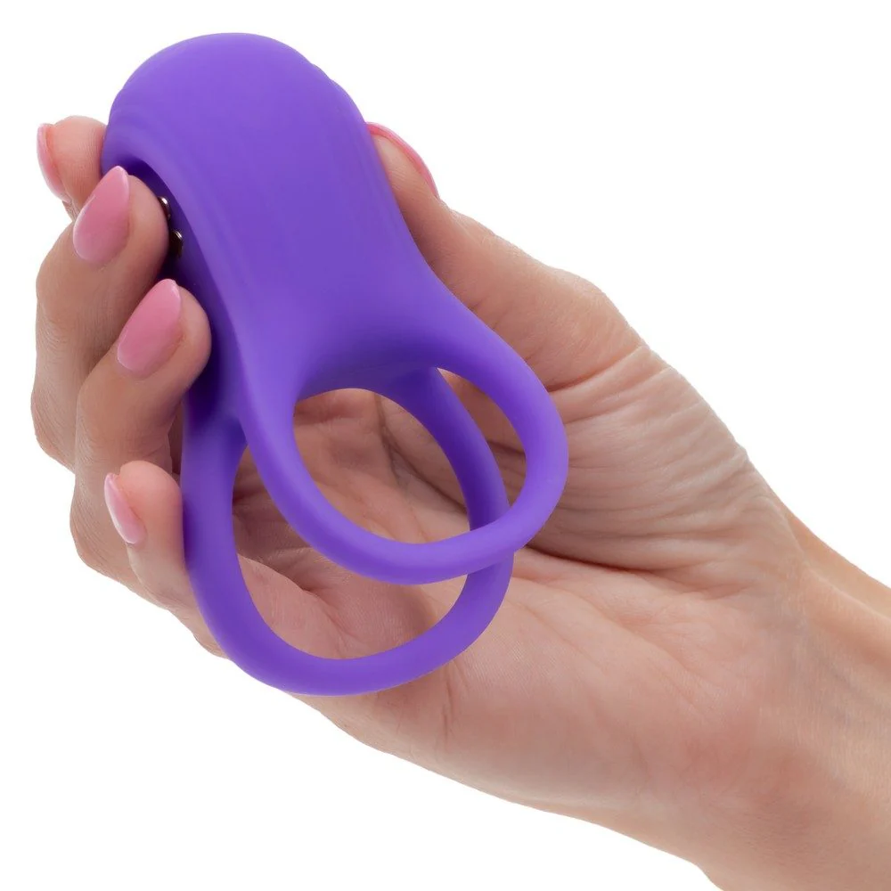 Basic Essentials Dual Support Vibrating Cock Ring by Cal Exotics - Image 2