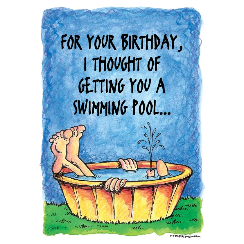 Birthday Card "For Your Birthday I Thought Of Getting"