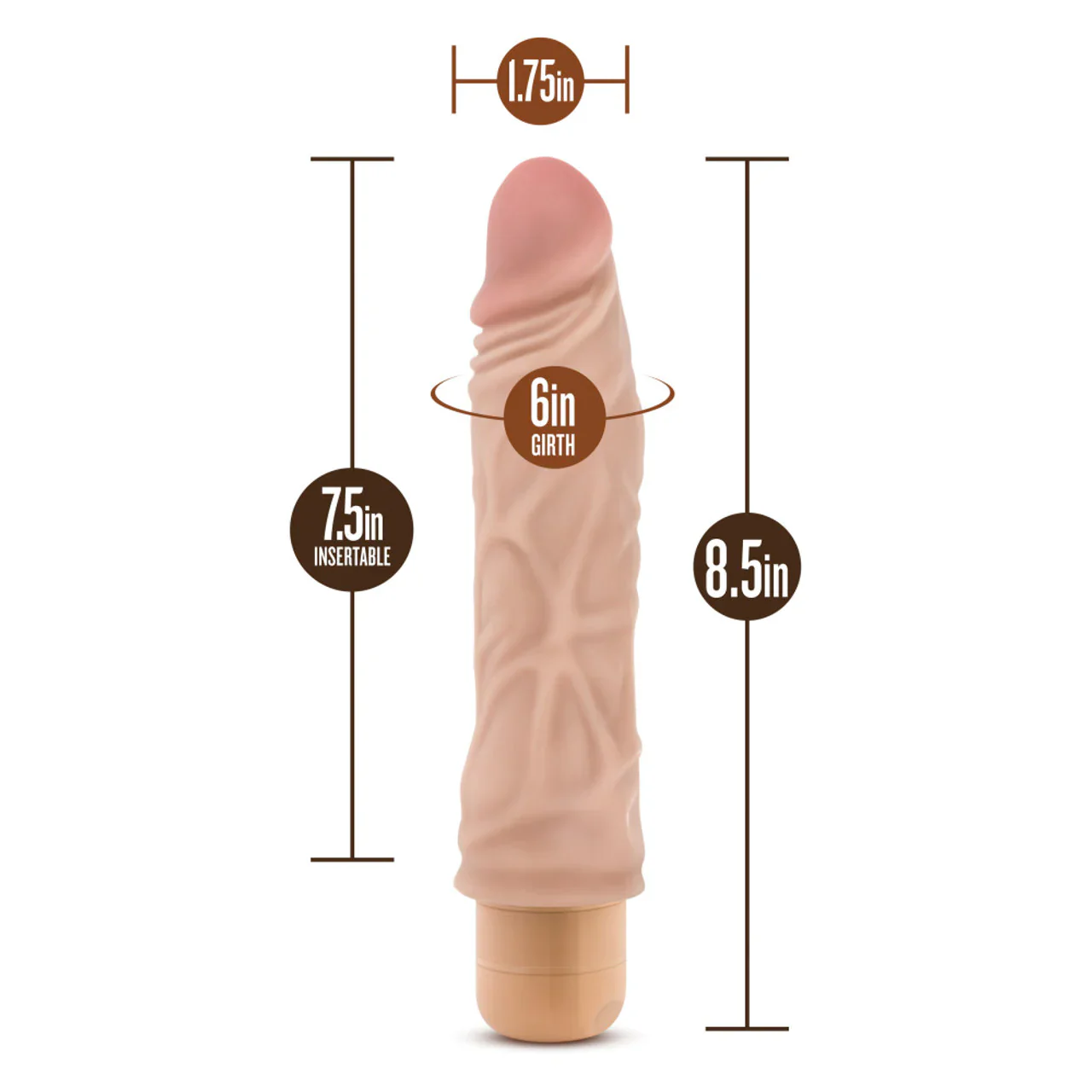 Dr Skin 8.5" Realistic Vibrator #10 by Blush Novelties - Image 2