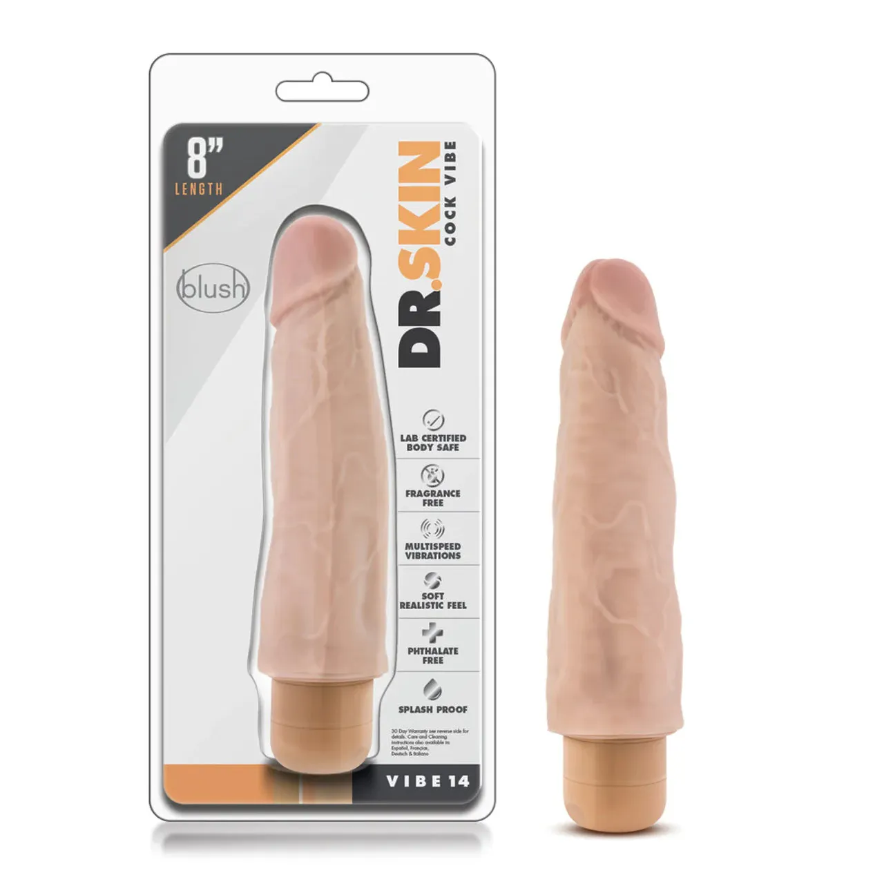 Dr Skin #14 Realistic Vibrator 8" by Blush Novelties