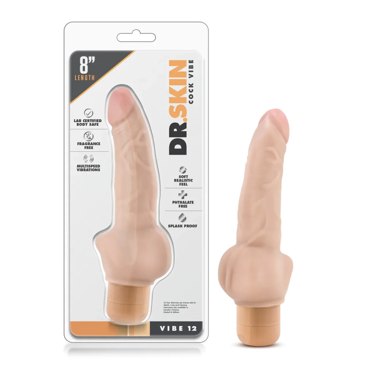 Dr Skin 8" Realistic Vibrator #12 by Blush Novelties