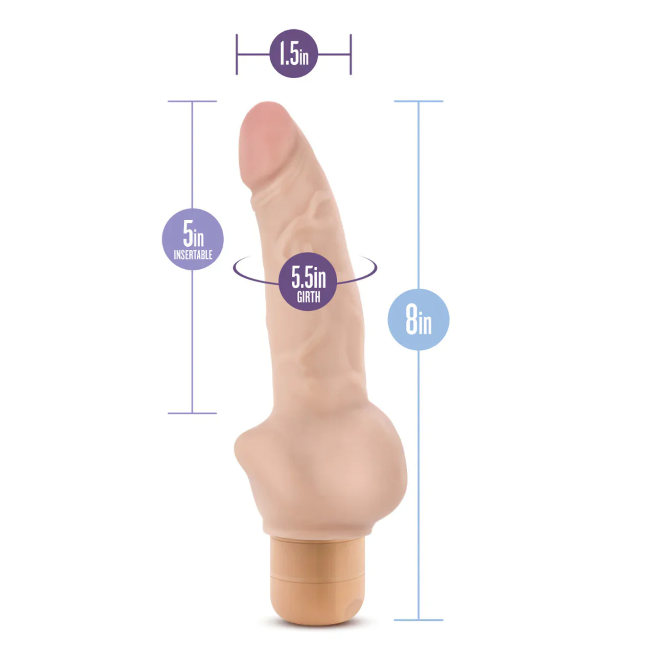 Dr Skin 8" Realistic Vibrator #12 by Blush Novelties - Image 2