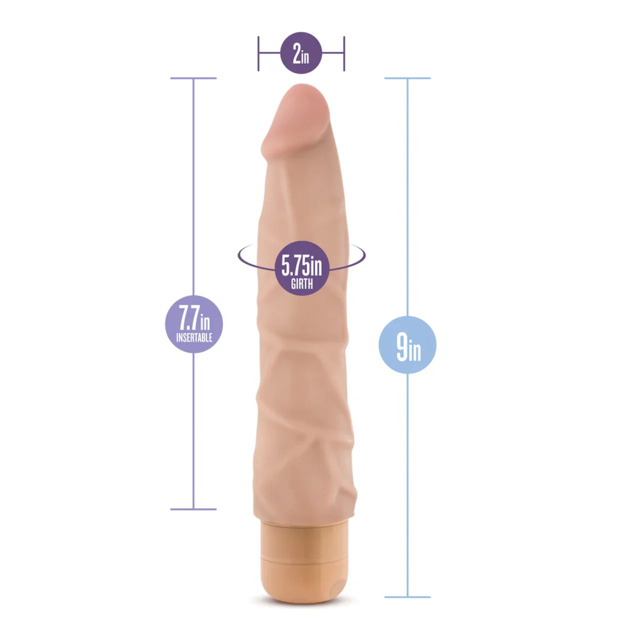 Dr Skin #1 Realistic Vibrator 9" by Blush Novelties - Image 2