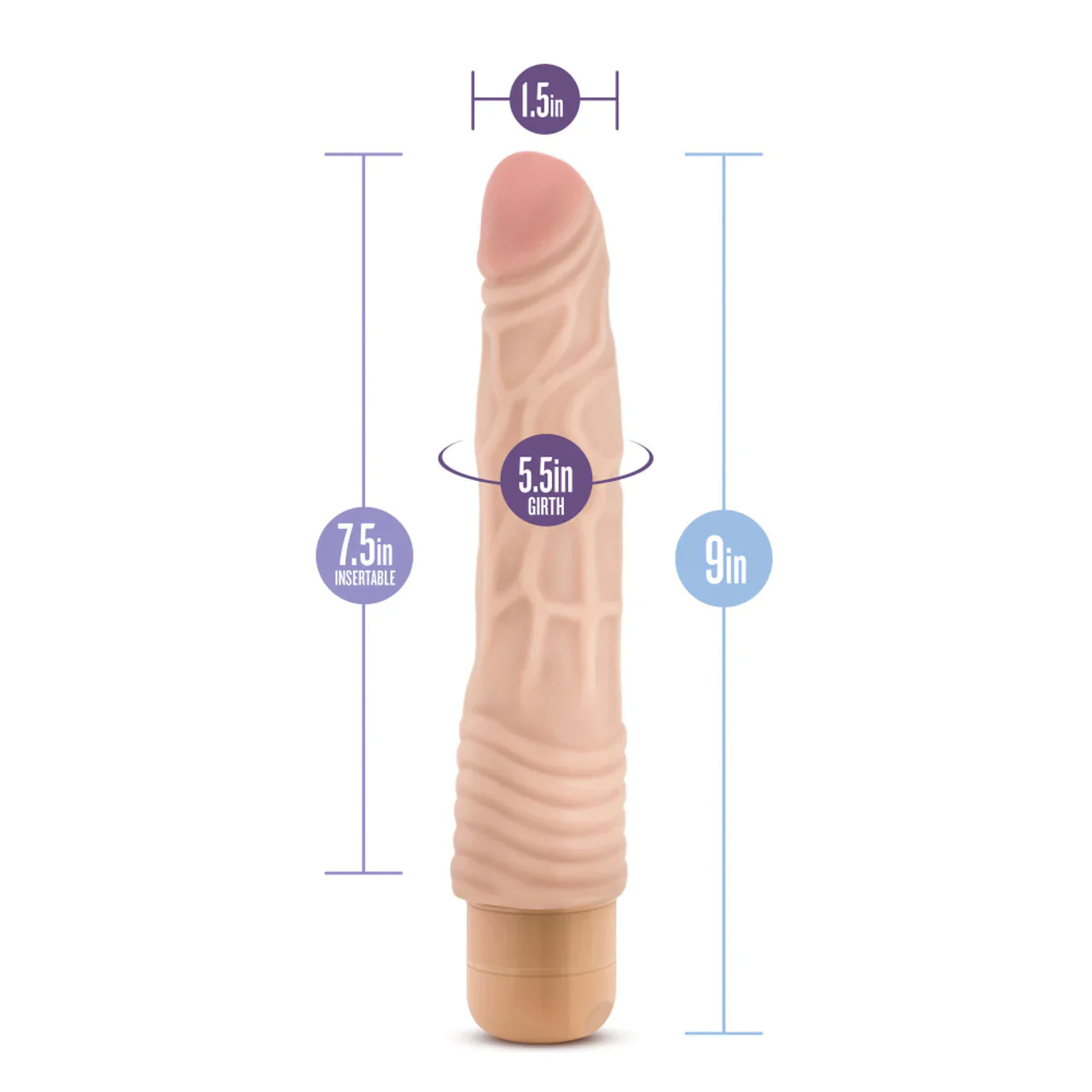 Dr Skin 9" Realistic Vibrator #2 by Blush Novelties - Image 2