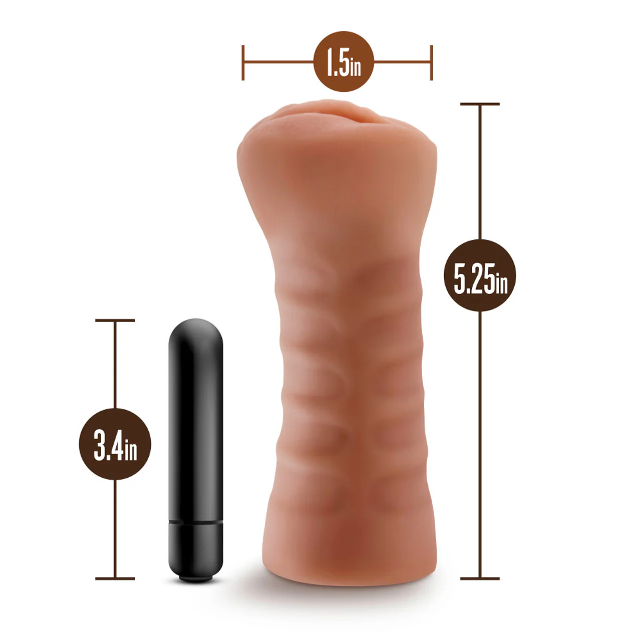 M for Men Sofia Vibrating Masturbator by Blush Novelties - Image 2