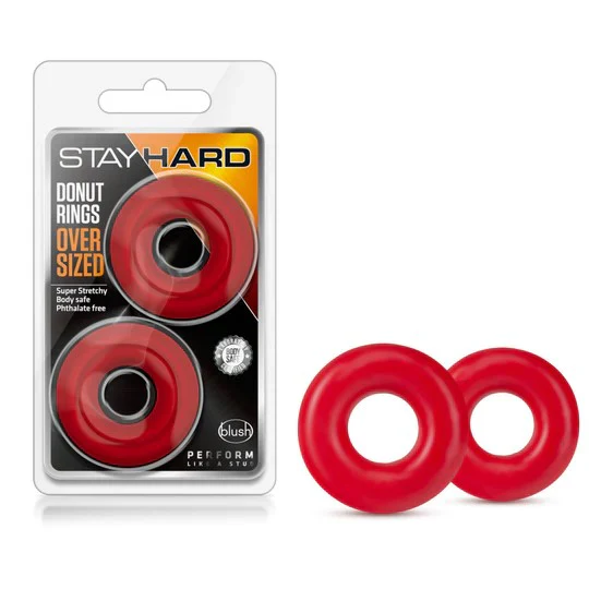 Stay Hard Donut Oversized Cock Rings 2pk by Blush