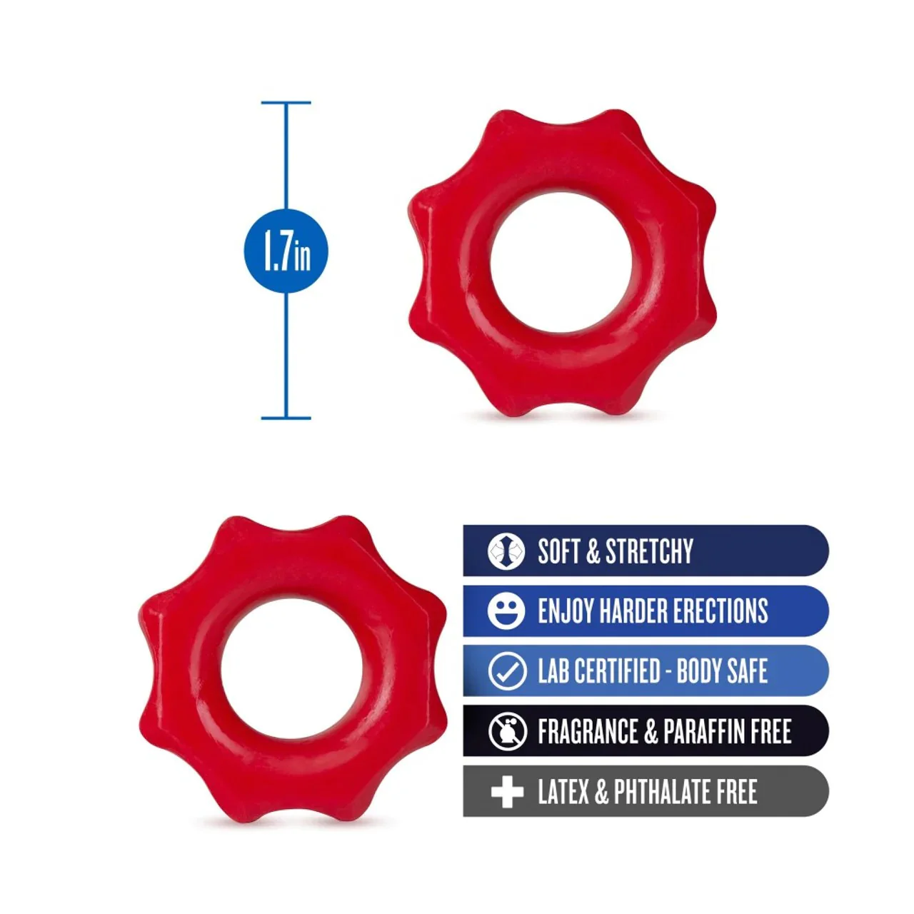 Stay Hard Nutz Cock Rings 2pk by Blush - Image 3