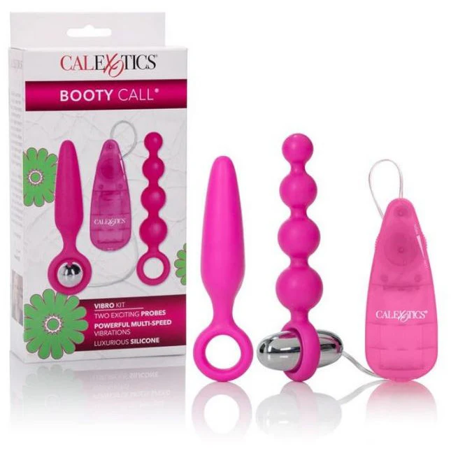 Booty Call Vibro Vibrating Anal Plug 2pk Kit by Cal Exotics