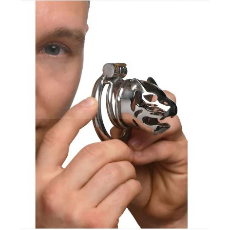 Master Series Caged Cougar Locking Chastity Cage by XR - Image 4