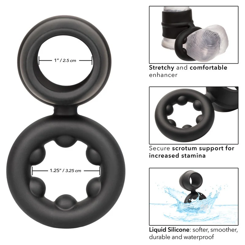 Alpha Liquid Silicone Dual Support Magnum Cock Ring by Cal Exotics - Image 2