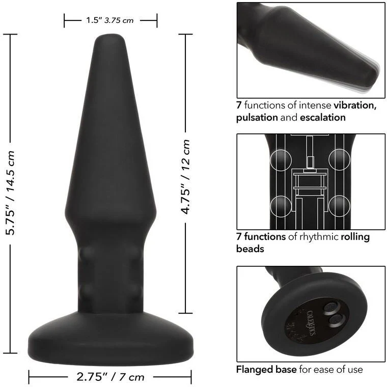 Bionic™ Beaded Vibrating Anal Plug by Cal Exotics - Image 2