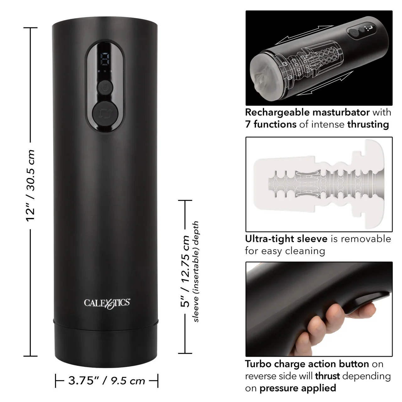 Bionic™ Power Thrusting Male Masturbator by Cal Exotics - Image 2
