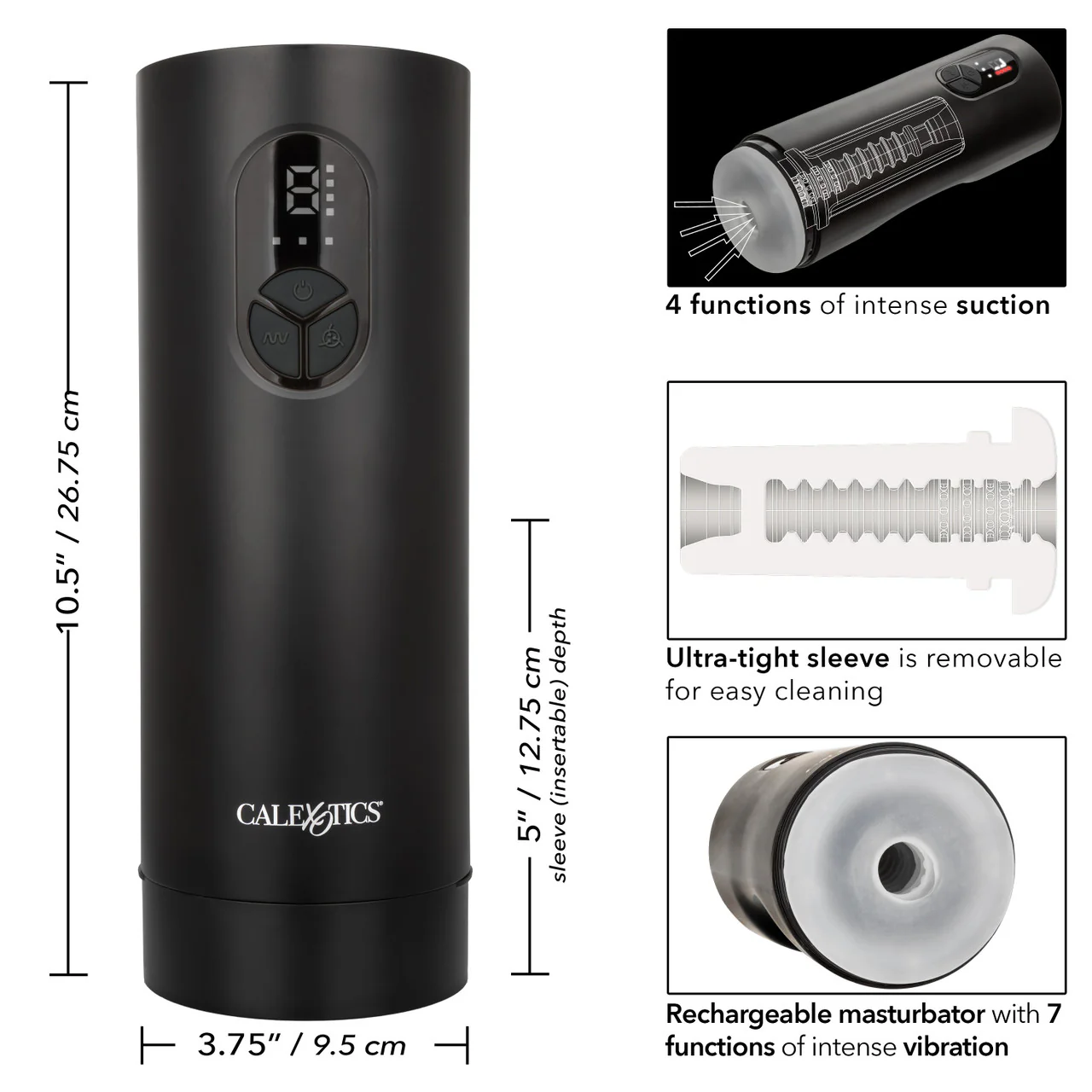 Bionic™ Sucking & Vibrating Male Masturbator by Cal Exotics - Image 2