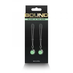 Bound G1 Nipple Clamps Circle Glows In The Dark by NS Novelties