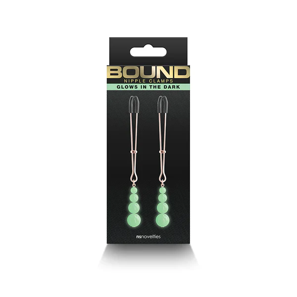 Bound G2 Nipple Clamps Triple Balls Glows In The Dark by NS Novelties - Image 2