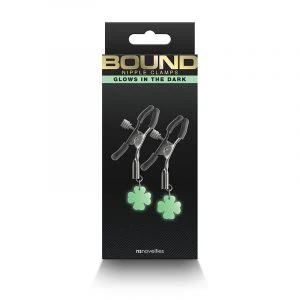 Bound G3 Nipple Clamps Clover Glows In The Dark by NS Novelties