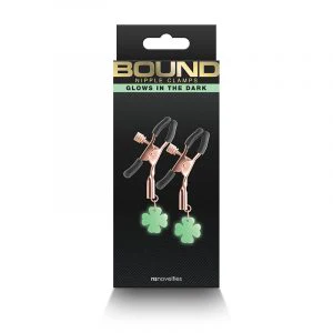 Bound G3 Nipple Clamps Clover Glows In The Dark by NS Novelties - Image 2