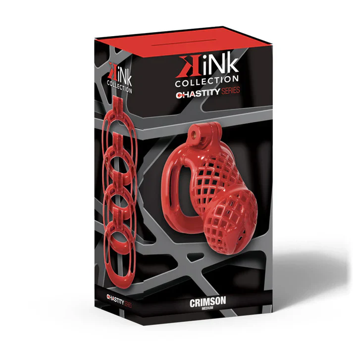 Chastity Crimson Cock Cage by Kink Collection - Image 3