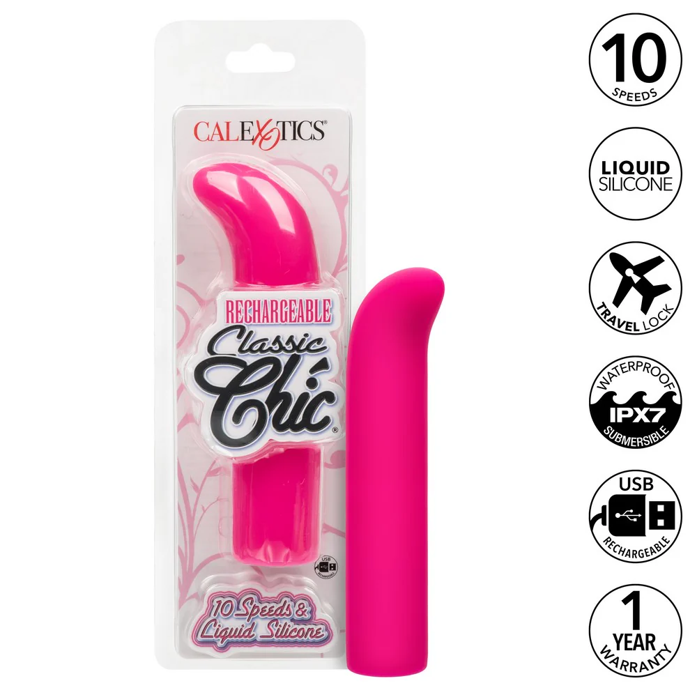 Classic Chic Mini G Rechargeable Vibrator 5" by Cal Exotics