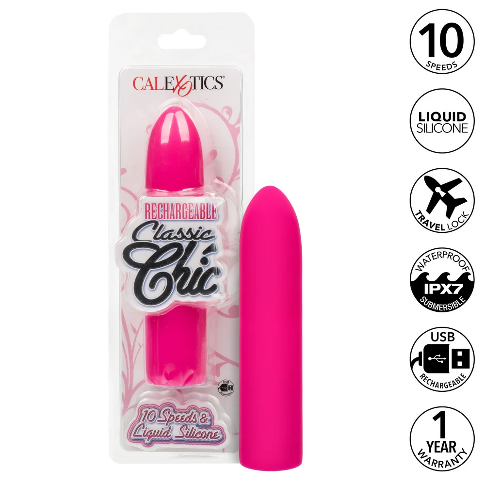 Classic Chic Mini Rechargeable Vibrator 5" by Cal Exotics