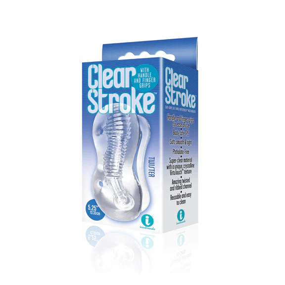Clear Stroke Twister Masturbator by Icon