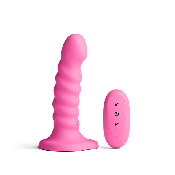 Colours Ribbed 6" Vibrating Dildo by Ns Novelties