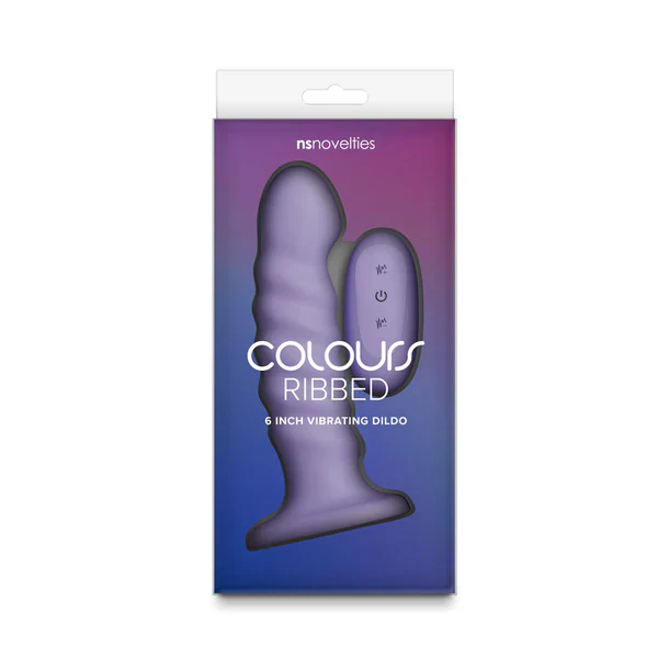 Colours Ribbed 6" Vibrating Dildo by Ns Novelties - Image 4