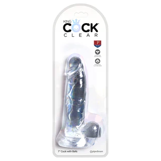 King Cock Clear With Balls Realistic Dildo 7" by Pipedream Products®