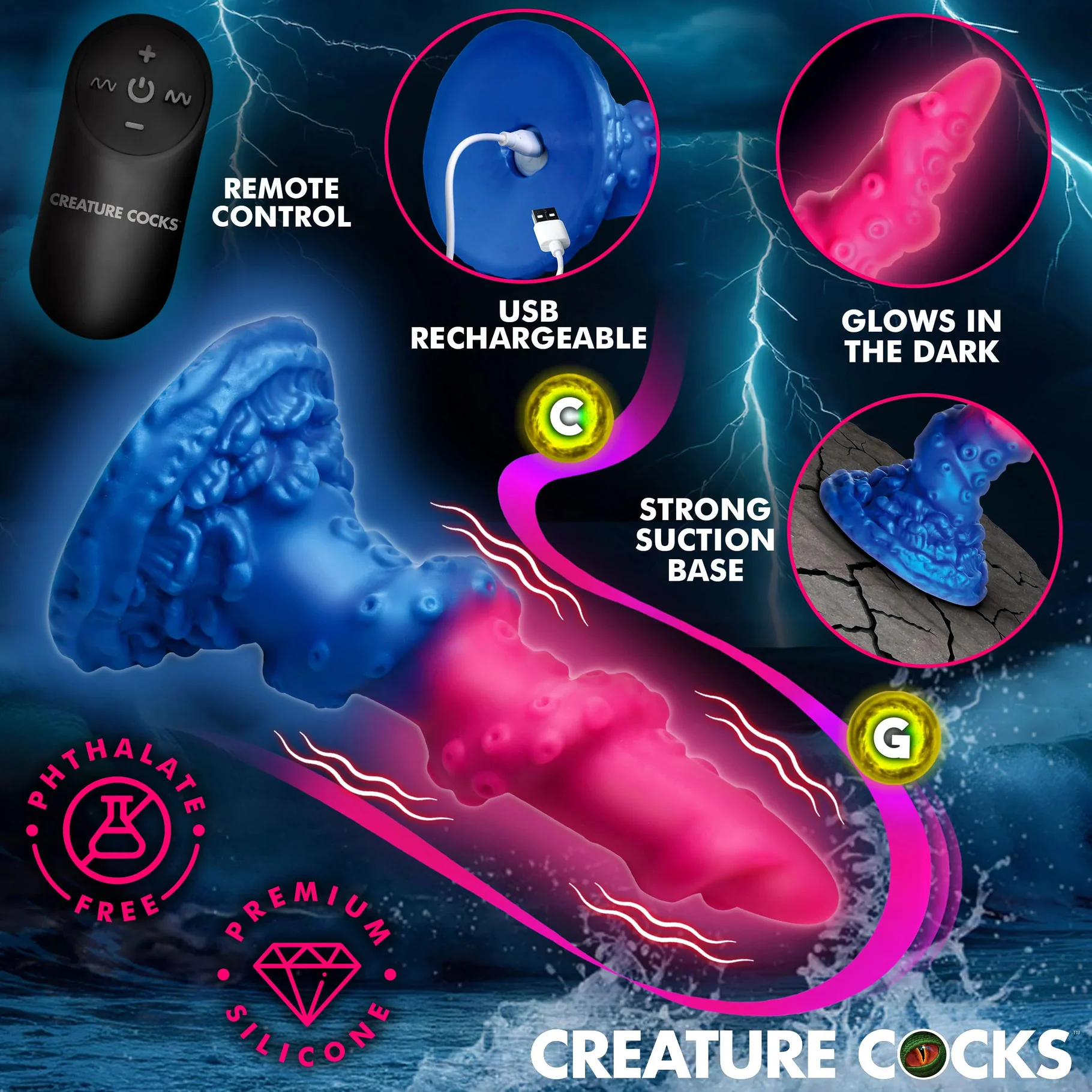 Creature Cocks Deluxe Lord Kraken Vibrating Dildo by XR - Image 2