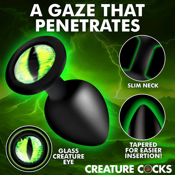 Creature Cocks Eye Green Silicone Butt Plug by XR - Image 2