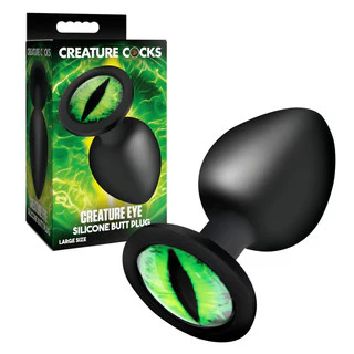 Creature Cocks Eye Green Silicone Butt Plug by XR - Image 4