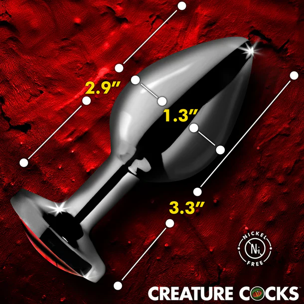 Creature Cocks Eye Sinister Red Metal Butt Plug by XR - Image 2