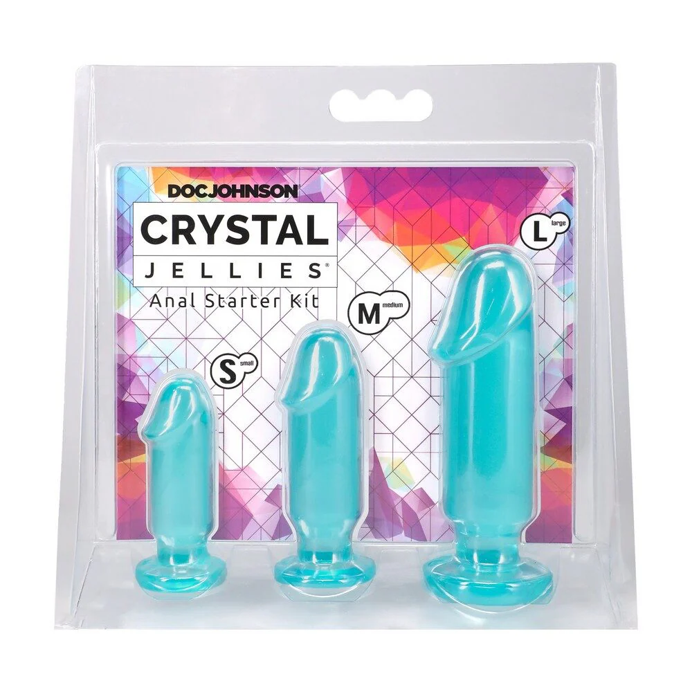 Crystal Jellies Anal Plug Starter Kit 3pk by Doc Johnson