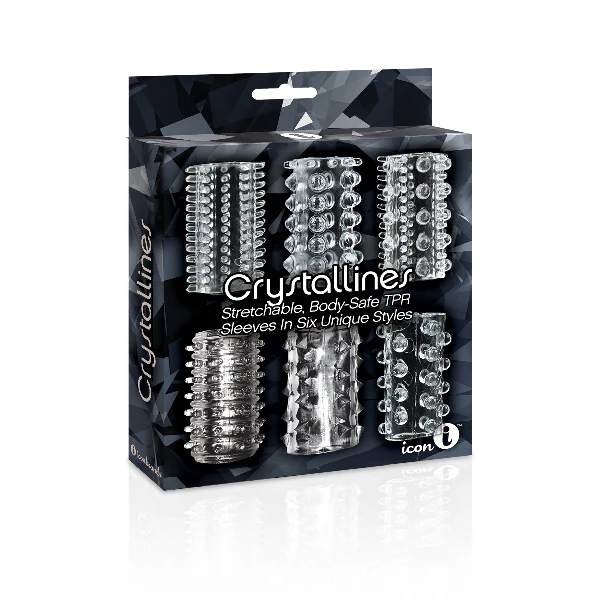 Crystallines Cock Sleeves 6pk by Icon