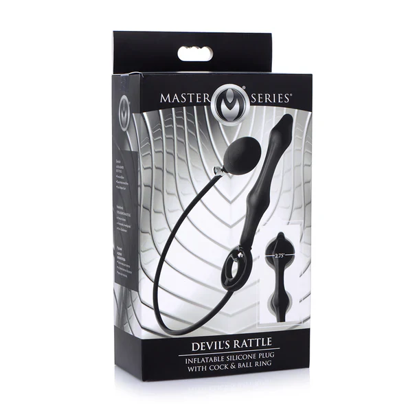 Master Series Devils Rattle Inflatable Anal Plug & Cock Ring by XR