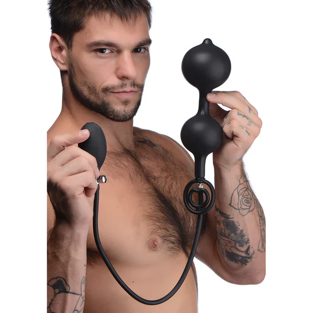 Master Series Devils Rattle Inflatable Anal Plug & Cock Ring by XR - Image 2