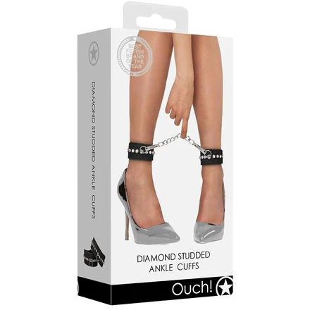 Ouch Diamond Studded Ankle Cuffs by Shots