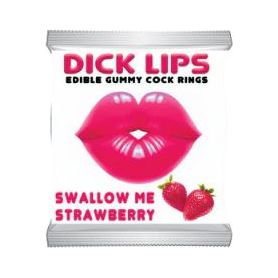 Dick Lips Gummy Candy Cock Rings Strawberry by Hott Products