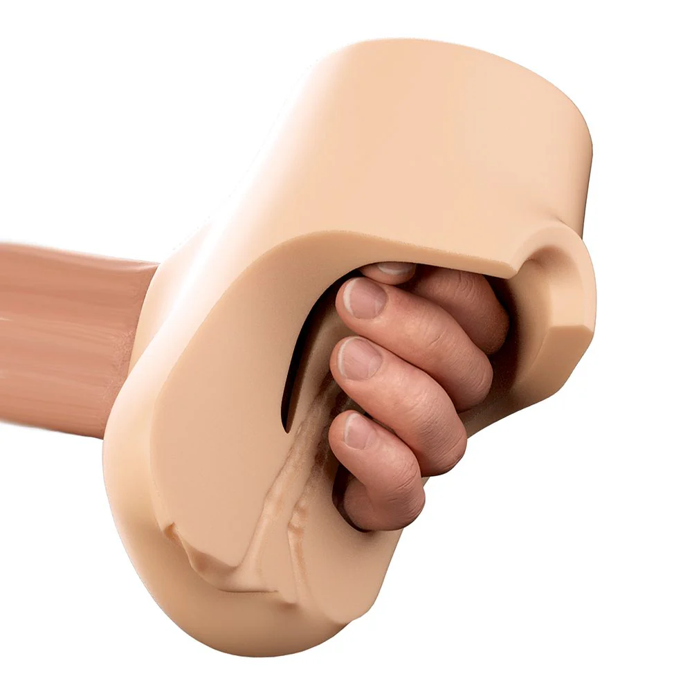 PDX Plus Double Pounder Vibrating Squeeze Stroker by Pipedreams - Image 2